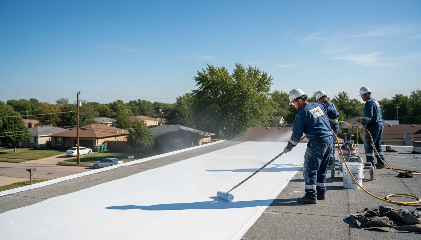 Commercial roof coating in Sidney, IL near me